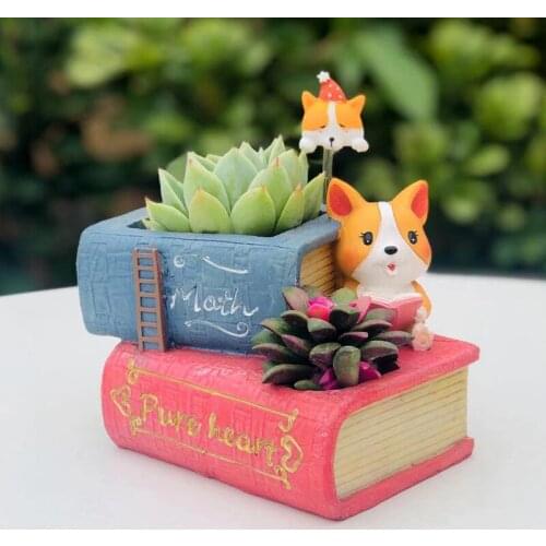 Vase Decoration Home Décor ваза для цветов Succulent Flower Pots Animal Puppy Creative Cartoon New Year Potted Decoration Gift