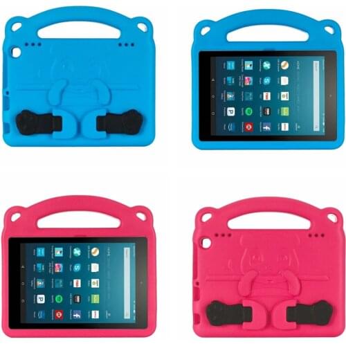 Kids Panda Children Shockproof Heavy Duty EVA Foam Handle Tablet Case Cover For Amazon Kindle Fire HD 8/HD 8 Plus 10th Gen 2020