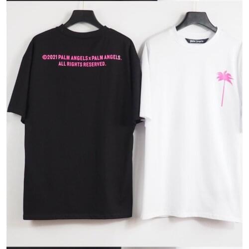 Palm Angels 21SS Letter printing Logo men women couple models fashion cotton short sleeve round neck t shirt Boyfriend Gift2069