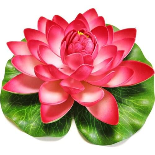 Floating Artificial Lotus Flowers Fake Plants DIY Water Lily Mariage Simulation Lotus For Wedding Party Pond Decorations 10/18cm