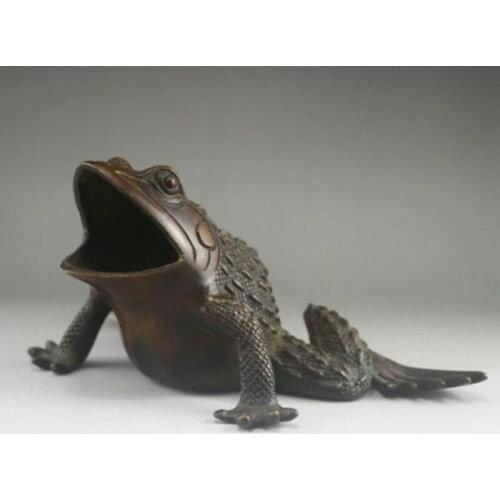 Exquisite Chinese Bronze Statue - Frog Figurines Statues
