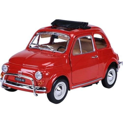 Quality 1:24 alloy 2007 Fiat 500L car model,classic collection ornaments,high-simulation car toys,wholesale