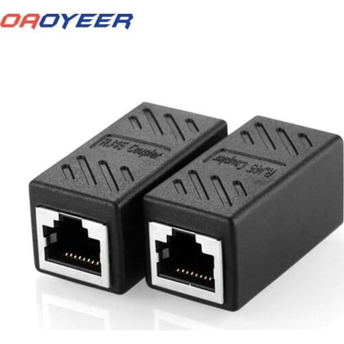 Mmbcarer Computer Cable Ethernet Cables Coupler Extender Adapter Black Stable and Shielded Anti-interference Function