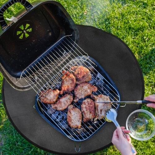 24/32/36 Inch Fire Pit Mat Excellent Fire Resistance Fire Resistant Fire Pad Patio And Deck Protector Survival Emergency Mat