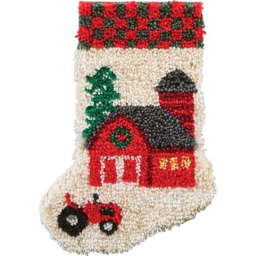 Latch Hook Kits DIY Crochet Yarn Kits Carpet Embroidery Hook Rug Kit Needlework Sets Cushion for Kids or Adults Christmas Gifts