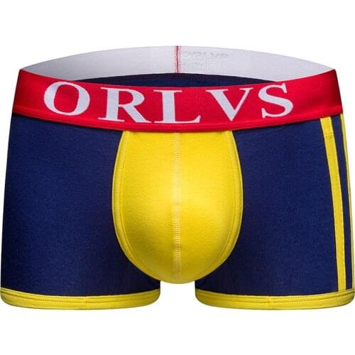 2020 ORLVS Brand Men Boxer Men Underwear New Cotton U Pouch Sexy Underpants Cueca Cotton Pants Trunks Boxer shorts Male Panties