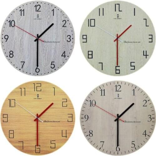 Modern Design Miinimalist Wall Clock Living Room Bedroom Large 3d Wood Wall Clock Silent Kitchen Farmhouse Decor Kitchen Vintage