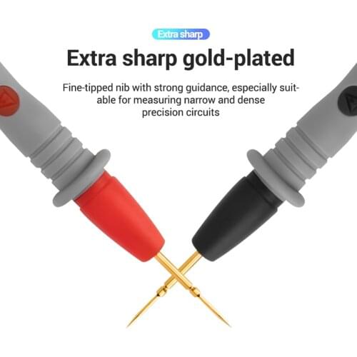 20A Gold-Plated Tip Digital Multimeter Test Lead 1000V Silicone Rubber Wire Needle Probe Cable Needle Tip EL