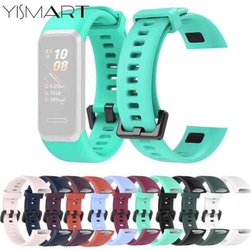 For Huawei Band 4 Honor Band 5i Silicone Strap Sport Wrist Strap Soft Replacement Watch Band Smart Bracelet Accessories