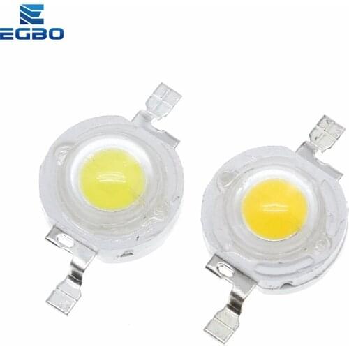 10PCS egbo led 1W White 100-120LM LED Bulb IC SMD Lamp Light Daylight warm white High Power 1W LED Lamp bead