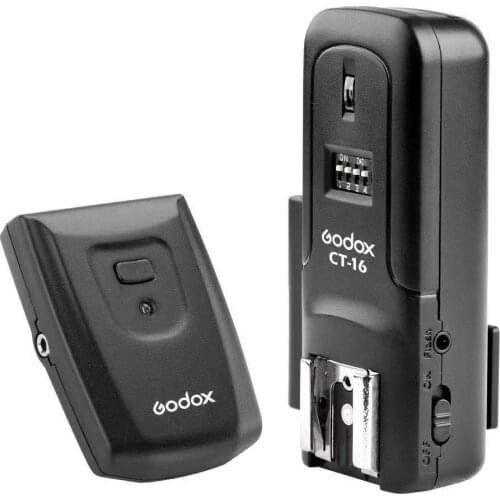 Godox CT-16 16 Channels Wireless Radio Flash Trigger Transmitter + 2x Receiver Set for Canon Nikon Pentax Studio Speedlite Flash