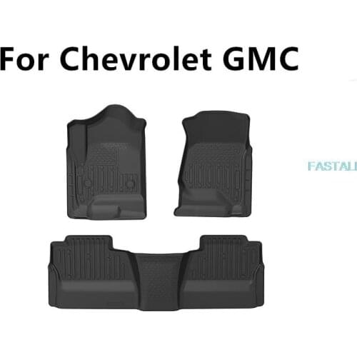 For Chevrolet GMC Front and rear black TPE rubber foot pads replacement carpet modified full surround type high quality