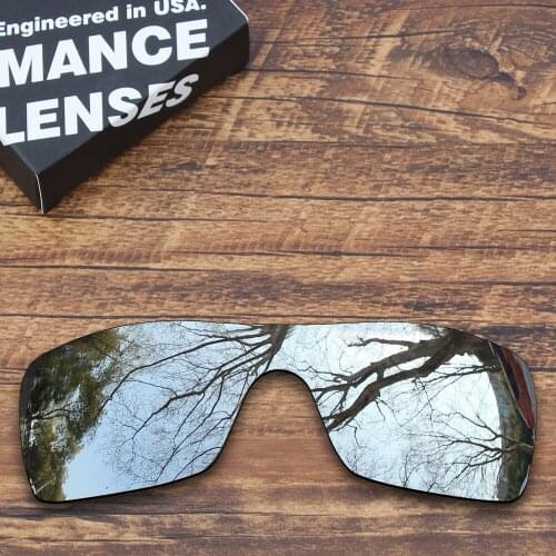 ToughAsNails Polarized Replacement Lenses for Oakley Batwolf Sunglasses Metallic Silver (Lens Only)