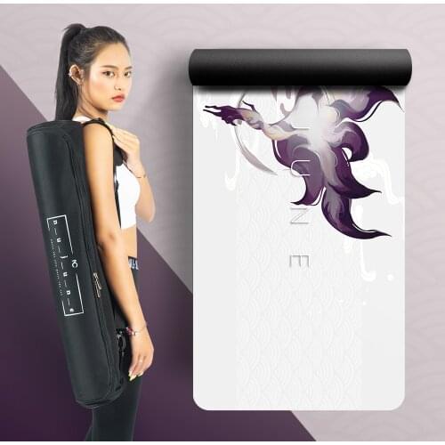 Nu-June 183*68CM 5mm Suede Yoga Mat with Position Line Non Slip Carpet Mat For Beginner Environmental Fitness Gymnastics Mats