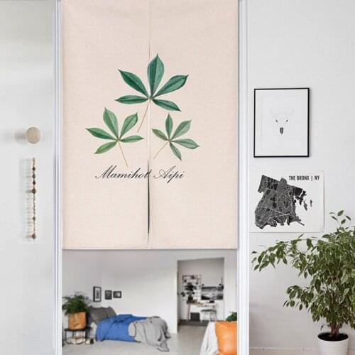 Plant foliage flowers Door Curtain Linen Tapestry Children Study Bedroom Home Decor Bedroom Kitchen Curtain