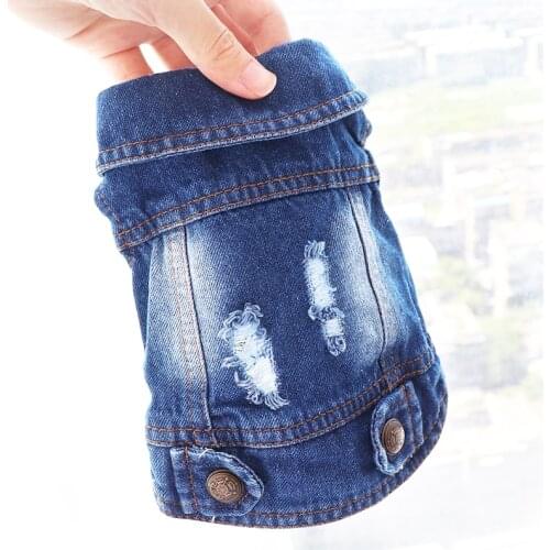 Small Dog Vest Cool Cowboy Clothes Classic Cat Dog Denim Jackets For Pet Poodle Yorkshire Bichon Summer Clothing For Chihuahua