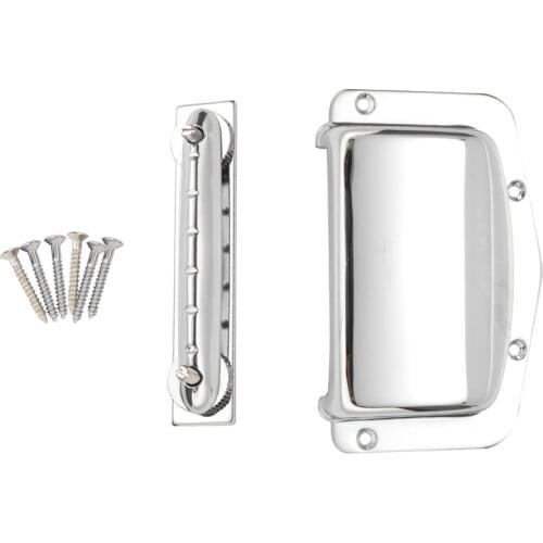 1 Set Fixed Adjustable Bridge Tailpiece For Teisco Harmony Kay Guitar New