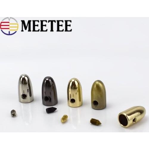 10/20pcs Meetee 6mm Metal Cord Lock Stopper Hanging Rope Buckle Drawstring Pocket Clothing Bags Hardware Accessories
