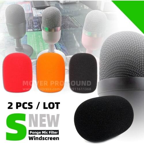 2PCS Windscreen Dustproof Mic Foam Windproof Sponge For RAZER SEIREN Mini Microphone Anti Pop Filter Wind Screen Shield Cover