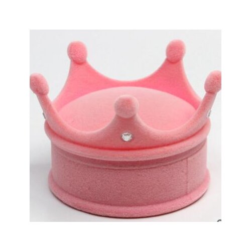 20pcs/lot Crown Velvet Ring Display Box Ear Stud Necklace Jewelry Case Container Gift box 5colors