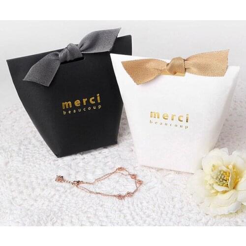 50pcs Korean-Style Special Paper White Card Bronze Small Number Gift Printed Box Spot High-End Paper Folding Packing Boxes