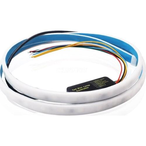 100Pcs/Lot 1.2m 12V Car Four Colors Flow Type 36 LED Car Tailgate Strip Waterproof Brake Driving Turn Signal Light