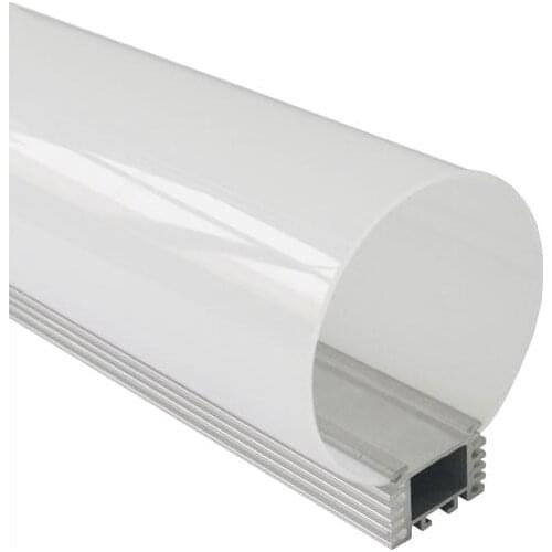 Diameter 80mm round aluminum led profile led linear strip light holder with opal matte diffuser 10m/lot DHL free shipping