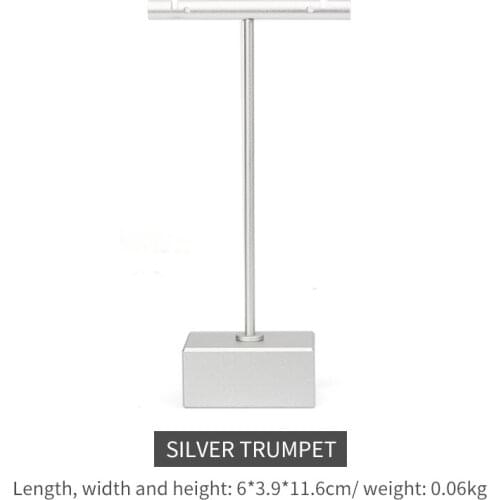 Elegant Metal Sliver Earrings T-Shape Display Stand Showcase Jewelry Organizer Holder Ornament Hanger Portable Bracket Removed