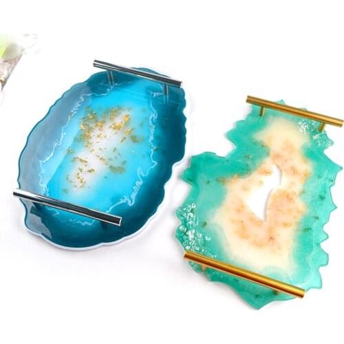 Hot Sell DIY Resin Mold Silicone Irregular Tray Mold Resin Mould Large Round Coaster Mold Epoxy Resin Molds for Craft