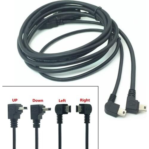 Mini USB Cable Right Angled 90 Degree Cord for MP3 MP4 Player Car DVR GPS Digital Camera HDD Smart TV