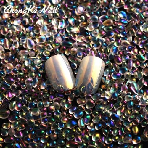 Irregular Gloss Pebbles 20g/Bag Clear AB 3D Glass Gem DIY Fashion Nails Hot Jewelry Nail Art Decorative Nail Art