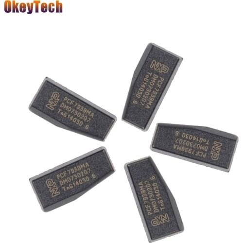 OkeyTech 5pcs/lot for Renault Auto Car Key Carbon Chip Original Transponder PCF7939MA PCF7939 (TP39) Blank Chips For Renault Key