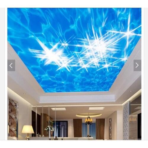 Custom 3d photo wallpaper 3d ceiling wallpaper murals Blue water lines frescoes on sitting room the bedroom 3d room wallpaper