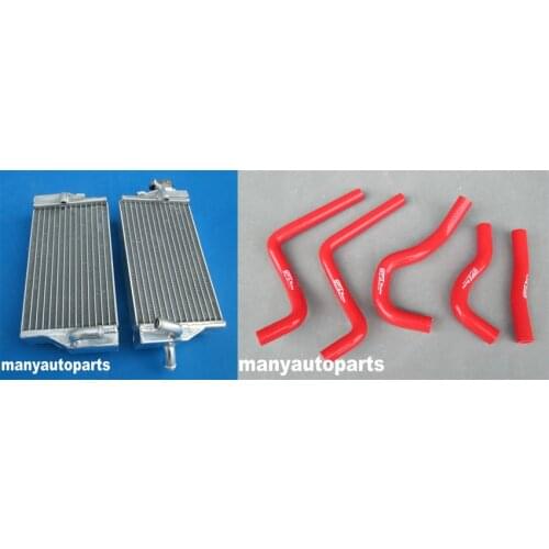 ALUMINUM/ALLOY RADIATOR &RED hose for Honda CR125 CR125R CR 125 02 03 2002 2003