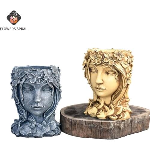 Creative Crafts Resin Flower Pot Personality Nordic Simulation Goddess Home Decoration Ornaments Plant Succulent Flower Pot