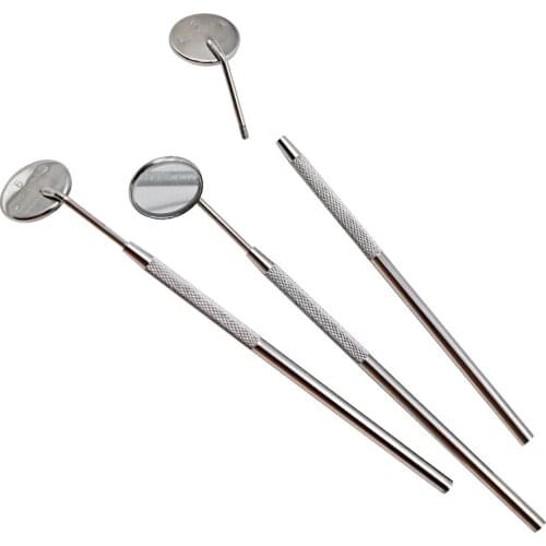 Dental Mirror Stainless Steel Plastic Oral Reflector Dental Hygiene Instrument for Dentist Prepare Tool