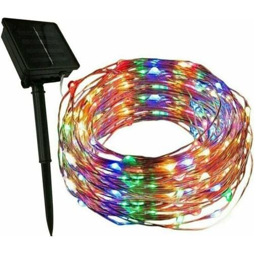 10/20M Solar LED String Lights Christmas Decoration 100/200LEDs Fairy Lamp Waterproof Home Party Decoration Light Copper Wire