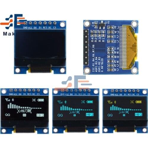 0.96 Inch OLED Module 7 Pin 128X64 IIC I2C Communicate SPI Serial White Blue Yellow LCD LED Display Screen Board for Arduino