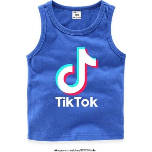 Tik Tok Childrens wear popular 2021 summer new childrens Vest summer lovely cotton sleeveless Top high quality shirt 1-10Y