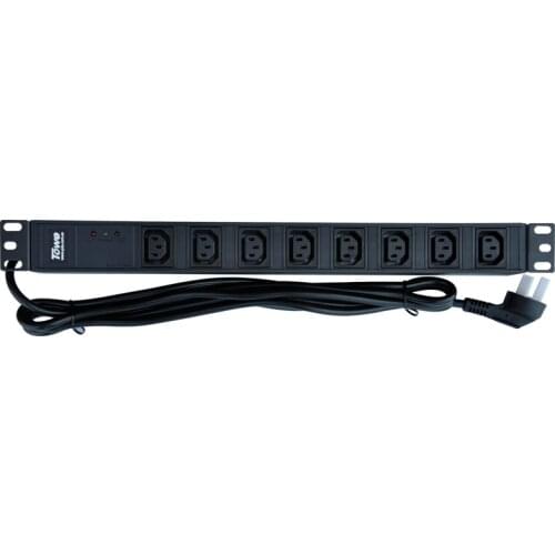 TOWE Cabinet socket PDUs SPD Power Distribution unit EN10/I818S 10A 8 WAYS IEC320 C13 19inch 19in hot