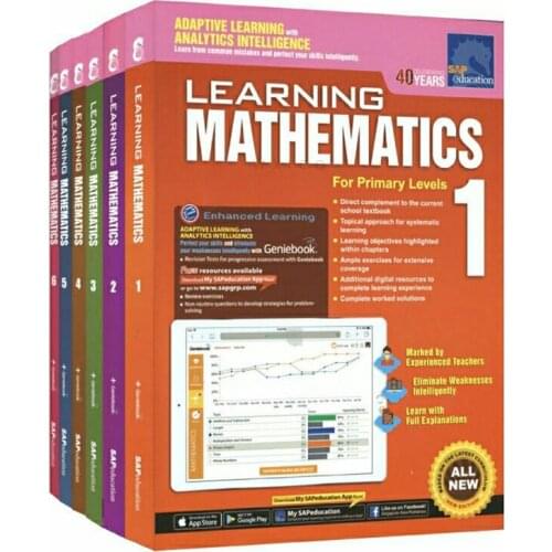 6 Books/Set SAP Learning Mathematics Book Grade 1-6 Children Learn Math Books Singapore Primary School Mathematics Textbook
