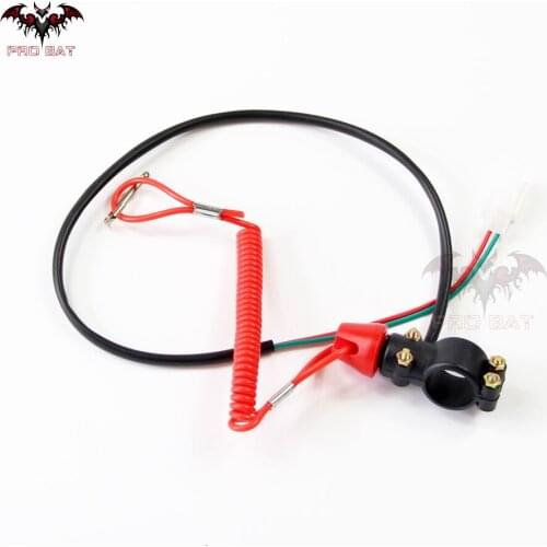Universal Engine Stop Kill Tether Switch Lanyard Emergency Cord for Mini PIT Pocket Rocket Quad Dirt Bike ATV PRO BAT New