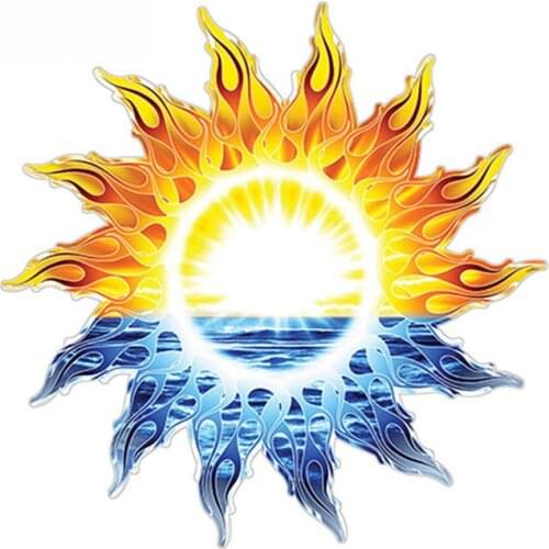 Tribal Sun Ocean Tropical Graphiccar Sticker for RV Trailer Motorhome Camper Decal Waterproof Accessories Vinyl,12cm*12cm