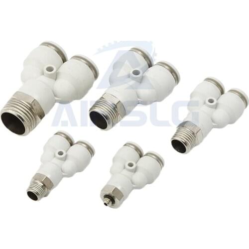 10pcs High Quality PX Y Type Three Way Plastic Copper Quick-Plug Joint Tracheal Connector PX4-M5 PX6-03 PX8-04 PX12-02