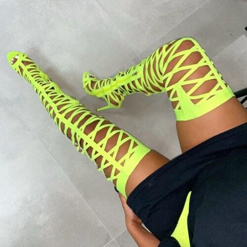 Summer Paris Stiletto Leather Women Thigh High Crotch Dance Boots Sexy Ladies High Heel Runway Trendy Shoe Woman Overknee