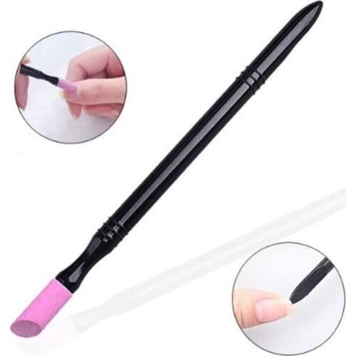 1Pc Double-end Quartz Nail Cuticle Remover Washable Dead Skin Pusher Trimmer Manicure Nail Art Tool
