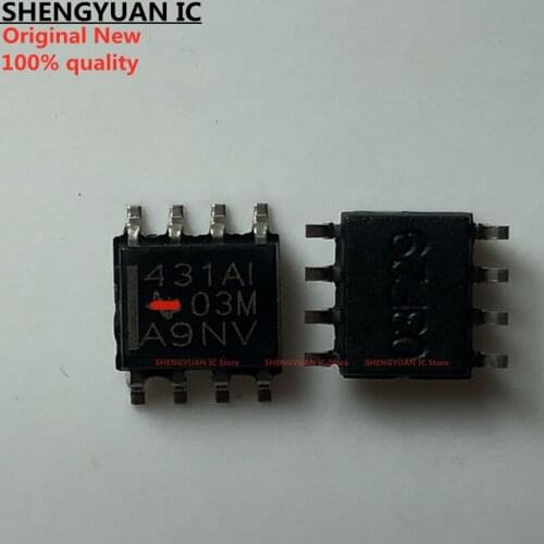 10 pcs/lot TL431AIDR 431AI SOP-8 TL431AI TL431 ADJUSTABLE PRECISION SHUNT REGULATORS 100% new imported original
