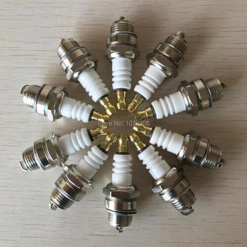 10pcs high quality 2 Stroke Chainsaw Brush Cutter hedge trimmer Spark Plug L7T