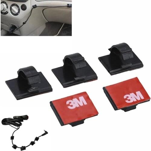 20pcs 3M Self-Adhesive Wire Tie Cable Clamp Clip Holder For Car Dash Camera Headphone USB Cable Network Cable Clip Desk Organize