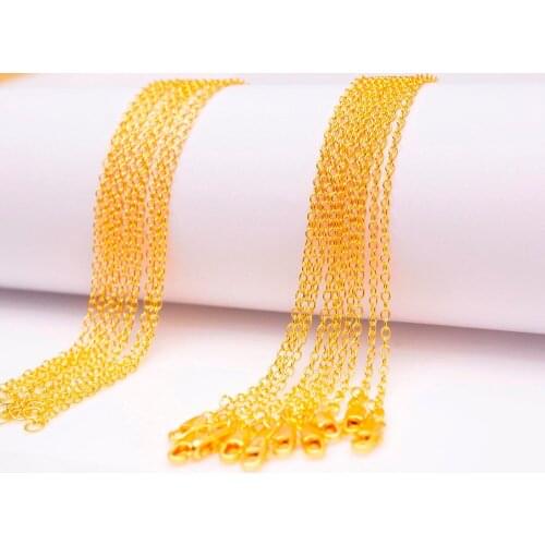 16-30 inch 5PCS Free shipping GOLD FILLED "O" Necklace Making Jewelry Word "O' Link Necklaces Chains ROLO Chain Necklaces Nice